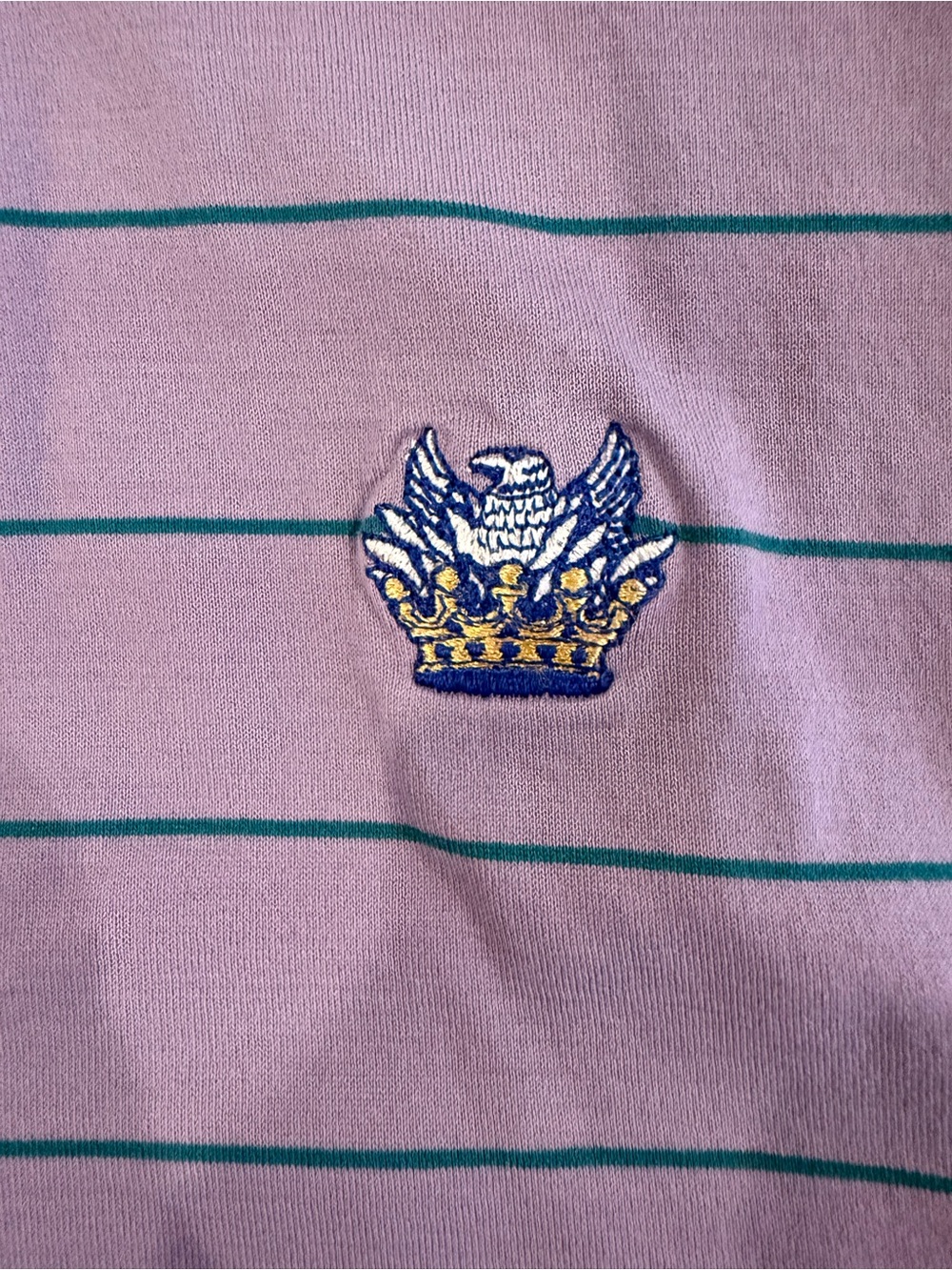SOMERSET HILLS Peter Millar Lavender Polo with Teal Stripe